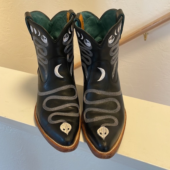 PS Kaufman Black Leather Western Boots - Picture 3 of 5